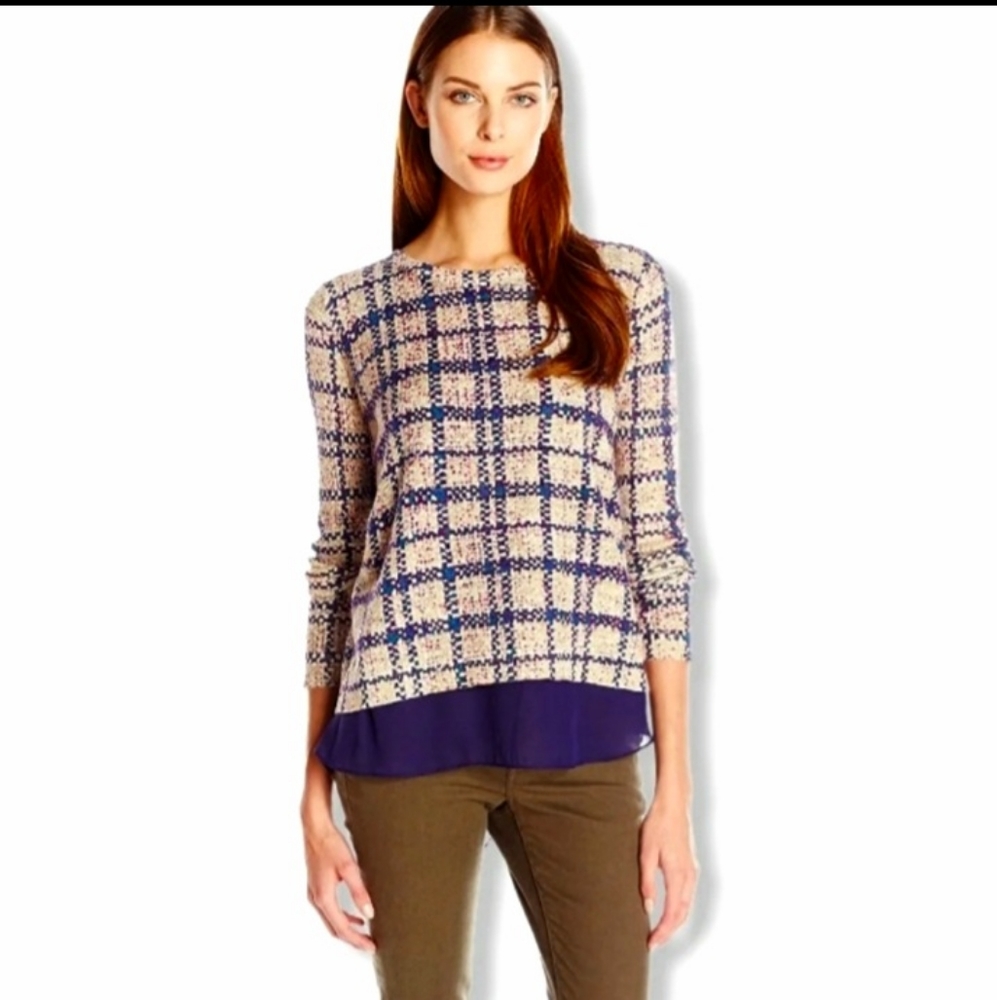 Lucky Brand Plaid Pullover With Split Back Detail… - image 5